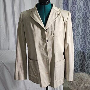 DKNY Beige Cotton Blazer Vintage – Size 6